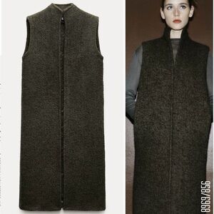 NWT Zara Vest With Manteco Wool ZW Collection